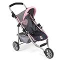 Bayer Chic 2000 - Puppenbuggy Lola, Jogging-Buggy, Puppenjogger, Puppenwagen, Melange grau-Navy, 70 x 33 x 62 cm