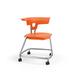 KI Furniture Ruckus Classroom Chair w/ Casters Plastic/Metal in Orange/Green | 35 H x 28 W x 35 D in | Wayfair RKV100H18NB-NFR-PNE-CH-CHC