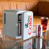 Coca-Cola Diet Coke 4L Cooler/Warmer 12V DC 110V AC Mini Fridge, Gray Plastic | 10 H x 10 W x 7 D in | Wayfair DC04