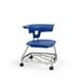 KI Furniture Ruckus Classroom Chair w/ Casters Plastic/Metal in Green/White/Blue | 36 H x 28 W x 36 D in | Wayfair RKV100H15BR-NFR-PUB-SX-BRCH-CCC