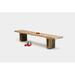 ARTLESS Occidental Outdoors Wooden Picnic Bench Wood/Natural Hardwoods in Brown/White | 18 H x 144 W x 16 D in | Wayfair A-OC-B-ACC-144