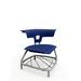 KI Furniture Ruckus Classroom Chair Plastic/Metal in Blue | 40 H x 28 W x 36 D in | Wayfair RKU100H18BR-NFR-PUB-CH-BRCH-GPL