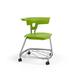 KI Furniture Ruckus Classroom Chair w/ Casters Plastic/Metal in Green | 35 H x 28 W x 35 D in | Wayfair RKV100H18BR-NFR-PZL-CH-BRCH-CHC