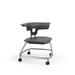 KI Furniture Ruckus Classroom Chair w/ Casters Plastic/Metal in Gray/Green | 35 H x 28 W x 35 D in | Wayfair RKV100H15NB-NFR-PFN-CH-CHC