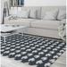 Black/White 96 x 0.08 in Area Rug - Bay Isle Home™ Spickard Floral Charcoal/White Area Rug Polyester | 96 W x 0.08 D in | Wayfair