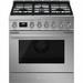 SMEG Portofino 30" 3.6 cu ft. Freestanding Dual Fuel Range, Steel in White | 35 H x 30 W x 25 D in | Wayfair CPF30UGMX