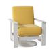 Telescope Casual Leeward Swivel Recliner Patio Chair w/ Cushions Plastic in White | 39 H x 33 W x 35 D in | Wayfair 869643A01