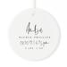 The Holiday Aisle® Birth Announcement Holiday Shaped Ornament Ceramic/Porcelain in Black/White | 2.75 H x 2.75 W x 0.1 D in | Wayfair