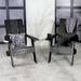 AllModern Byrnes Adirondack Chair Plastic/Resin in Black | 37.75 H x 62 W x 38.5 D in | Wayfair 5D85E74F710847BEB9E2C7D6181A2CBF
