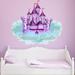 Zoomie Kids Personalized Princess Castle Wall Decal Canvas/Fabric in Indigo | 13 H x 14 W in | Wayfair 13B501121E8849BB9B271F1BF59FF178