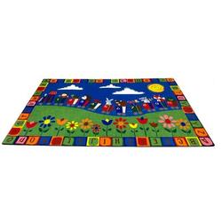 Blue/Green 90 x 0.25 in Area Rug - Kid Carpet Area Rug Nylon | 90 W x 0.25 D in | Wayfair FE734-44A