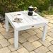 Lark Manor™ Arbnora Plastic Outdoor Side Table Plastic in White | 16 H x 24 W x 24 D in | Wayfair 3E52F8C403E145C2B2C98262CF1319CB