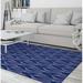 Blue/Navy 108 x 0.08 in Area Rug - Charlton Home® Minjares Geometric Navy Area Rug Polyester | 108 W x 0.08 D in | Wayfair