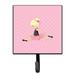 Harriet Bee Jamie-Leigh Ballerina Blonde Jete Wall Key Organizer w/ Key Hooks Metal in Pink | 5.75 H x 4.25 W x 1.25 D in | Wayfair