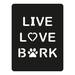 Winston Porter Keuka Live Love Bark Dog Lover Laser Cut Solid Steel Wall Sign Metal in Red | 24 H x 24 W x 0.06 D in | Wayfair