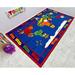 102 x 72 x 0.25 in Rug - Kid Carpet Our World of Peace Globe Tufted Blue Area Rug | 102 H x 72 W x 0.25 D in | Wayfair FE735-34A