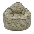 Zoomie Kids The Pod Medium Bean Bag Chair Cotton/Denim/Microfiber/Microsuede/Stain Resistant/Water Resistant in Pink/Gray | Wayfair