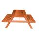 Gracie Oaks Amedee Wooden Outdoor Picnic Table Wood in Yellow | 60" W x 55" L x 30" H | Wayfair 32D99322E1814A098A0487EA1A2E5727