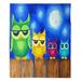 Harriet Bee Jeeves Owls on a Fence Blanket Polyester | 68 W in | Wayfair FBFF302131C04928A0038204E55B68BD