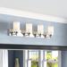 Wade Logan® Bedminster 4-Light Dimmable Vanity Light in Gray | 7.5 H x 31.5 W x 6 D in | Wayfair 6AC3E8FA03FD45E8A8CB20865080CA04