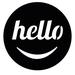 Winston Porter Hello Round Smile Themed Laser Cut Solid Steel Wall Sign Metal in Black | 20 H x 20 W x 0.06 D in | Wayfair