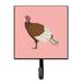 Winston Porter Corrina Bourbon Turkey Hen Wall Key Organizer w/ Key Hooks Metal in Pink | 5.75 H x 4.25 W x 1.25 D in | Wayfair