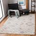 Blue/White Indoor Area Rug - Union Rustic Fredrika Geometric Handmade Tufted Wool Blue/Beige Area Rug Cotton/Wool in Blue/White | Wayfair