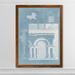 Williston Forge 'Details of French Architecture I' by Paul Cezanne - Picture Frame Painting Print, Solid Wood in Blue | 30 H x 22 W in | Wayfair