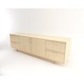 Tronk Design Chapman 94" Wide 4 Drawer Sideboard Wood in Brown | 29 H x 94 W x 23 D in | Wayfair CHP_4U_2DW_2DO_WAL_CP