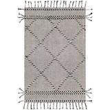 White 30 x 0.01 in Area Rug - The Twillery Co.® Williamsburg black/cream handwoven flatwoven wool Southwestern Wool | 30 W x 0.01 D in | Wayfair