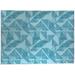 Green/Blue 0.08 x 84 W in Kitchen Mat - Brayden Studio® Shalisa Block Print Kitchen Mat Synthetics | 0.08 H x 84 W in | Wayfair