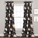 One Allium Way® Lynn Floral Semi-Sheer Curtain Polyester in Black | 84 H in | Wayfair 031A78D6CFE34F06BB477E51B7073D0B