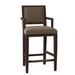 Fairfield Chair Potter Bar & Counter Stool Wood/Upholstered in Blue | 44 H x 22 W x 22.5 D in | Wayfair 8745-06_ 8789 90_ Espresso