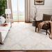 White 96 x 0.28 in Indoor Area Rug - House of Hampton® Hively Ikat Handmade Tufted Wool Ivory Area Rug Wool/Cotton | 96 W x 0.28 D in | Wayfair