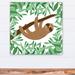 Harriet Bee Brazos Sleepy Sloth Canvas Art Canvas in Brown/Green | 24 H x 24 W x 1.25 D in | Wayfair D31D0F00895B4393858AEB4B30634E5C