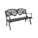 Rosalind Wheeler Cody Butterfly Cast Iron Park Outdoor Bench Metal in Brown | 36 H x 50 W x 27 D in | Wayfair 8DFF7F2E990E4920A601C9CCD5B07978