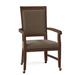 Fairfield Chair Pryor King Louis Back Arm Chair Wood/Upholstered/Fabric in Brown | 38.5 H x 24.5 W x 24.5 D in | Wayfair 8778-A4_ 8789 90_ Walnut