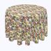 Red Barrel Studio® Geometric Round Tablecloth Polyester in Gray/Yellow | 96 D in | Wayfair D1AEA11670544FEEA49119C100F5B40E