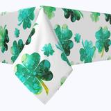 The Holiday Aisle® Hicksley Floral Square St. Patrick's Day Tablecloth Polyester in Gray/Green | 84 D in | Wayfair E6B6CB7A77CB48E5B5962116CCF1D5EB