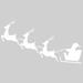 The Holiday Aisle® Santa Claus Reindeer Holiday Wall Decal Vinyl in White | 16 H x 30 W in | Wayfair 280FB095EB754511B81CE72FB9BAD59A