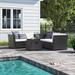 Red Barrel Studio® 3 Piece Rattan Sectional Seating Group w/ Cushions Synthetic Wicker/All - Weather Wicker/Wicker/Rattan | Outdoor Furniture | Wayfair