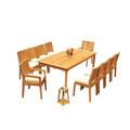 Rosecliff Heights Mastin 11 Piece Teak Outdoor Dining Set Wood/Metal in Brown | 30.5 H x 82 W x 40 D in | Wayfair 59983003D4F74CFAA6633638D5E2B14E