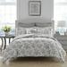 Laura Ashley Annalise Floral Grey Cotton Bonus Comforter Set Polyester/Polyfill/Cotton in Gray/White | Wayfair USHS8K1037629