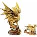 World Menagerie 2 Piece Philmont Desert Sand Element Chaos Dragon Figurine Set Resin in Yellow | 11 H x 8.25 W x 6.25 D in | Wayfair