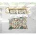 Bayou Breeze Yvette Tropical Leaves & Flowers Comforter Set Polyester/Polyfill/Microfiber in Green | Queen Comforter + 2 Pillow Cases | Wayfair