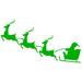 The Holiday Aisle® Santa Claus Reindeer Holiday Wall Decal Metal in Green | 22 H x 40 W in | Wayfair C75BD23285994C45BF709C7C54285E2D
