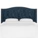 Canora Grey Narcisse Wingback Headboard Upholstered/Polyester in Black | 56 H x 78 W x 10 D in | Wayfair B61DF6A2D52342229CDD26FA987BC95B