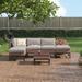 Andover Mills™ Hesse 6 Piece Rattan Sectional Seating Group w/ Cushions Synthetic Wicker/All - Weather Wicker/Metal/Wicker/Rattan | Outdoor Furniture | Wayfair