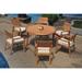 Rosecliff Heights Maston 7 Piece Teak Outdoor Dining Set Wood in Brown | 30.5 H x 52 W x 52 D in | Wayfair 8F162053A834475994A9AE71366FEAD0