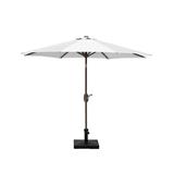 The Twillery Co.® Pierpoint 108" Market Umbrella w/ Free Standing Umbrella Base Metal in White | 91 H x 108 W x 108 D in | Wayfair